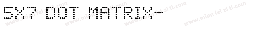 5x7 DOT Matrix字体转换